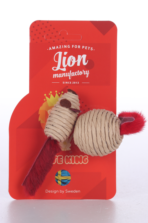 Игрушка д/кошки Lion с норкой Шарик+мышка LMG-K0127-B