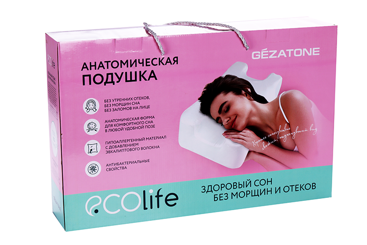 Подушка анатомическая ECOLIFE Подушка молодости GEZATONE (1301267)