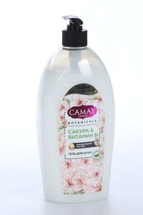 Гель CAMAY botanicals д/душа японская сакура без парабенов, 750 мл