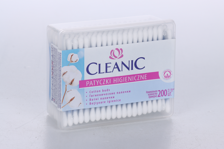 Ватные палочки CLEANIC косметические, 200 шт
