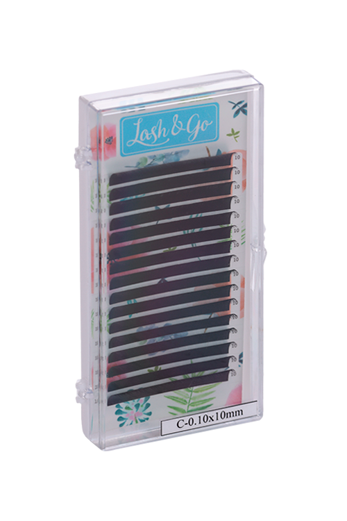 Ресницы Lash&Go д/наращивания C/0.10/10 mm 16 линий черные