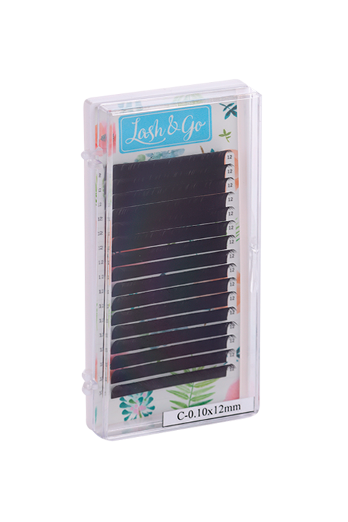 Ресницы Lash&Go д/наращивания C/0.10/12 mm 16 линий черные