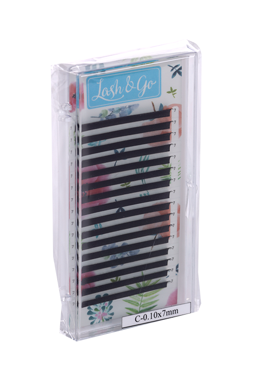 Ресницы Lash&Go д/наращивания C/0.10/7 mm 16 линий черные