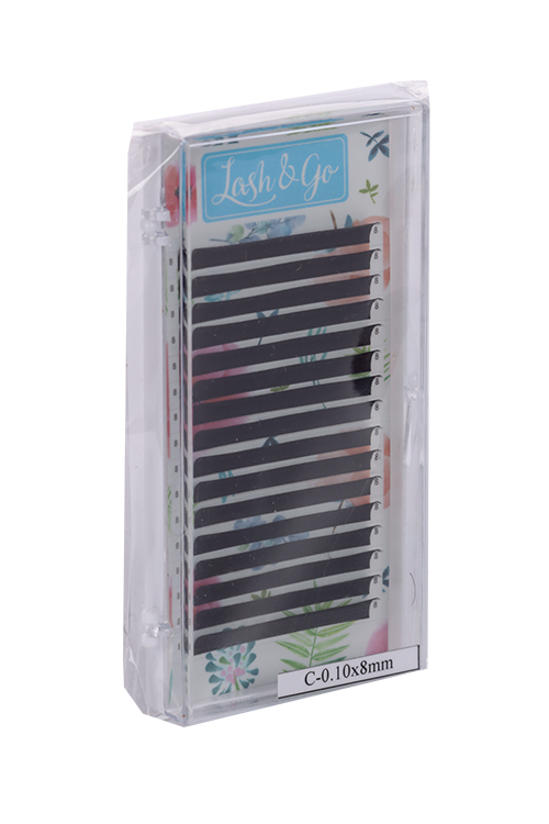 Ресницы Lash&Go д/наращивания C/0.10/8 mm 16 линий черные