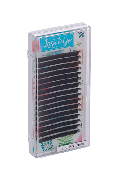 Ресницы Lash&Go д/наращивания D/0.10/12 mm 16 линий черные