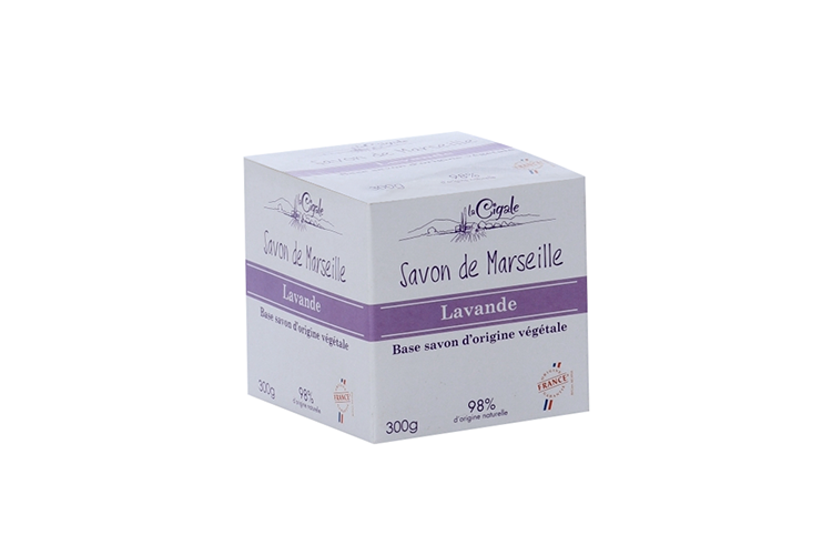 Мыло марсельское LA CIGALE Растительное Лаванда, 300 г