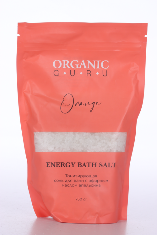 Соль Organic GURU CLASSIC д/ванн тонизирующая с эфирным маслом апельсина, 750 г