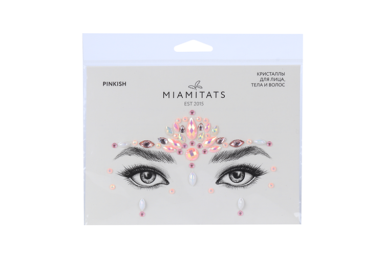 Кристаллы на клейком слое д/лица MIAMITATS FACE GEMS Pinkish (1756)