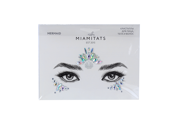 Кристаллы на клейком слое д/лица MIAMITATS FACE GEMS Mermaid (3379)