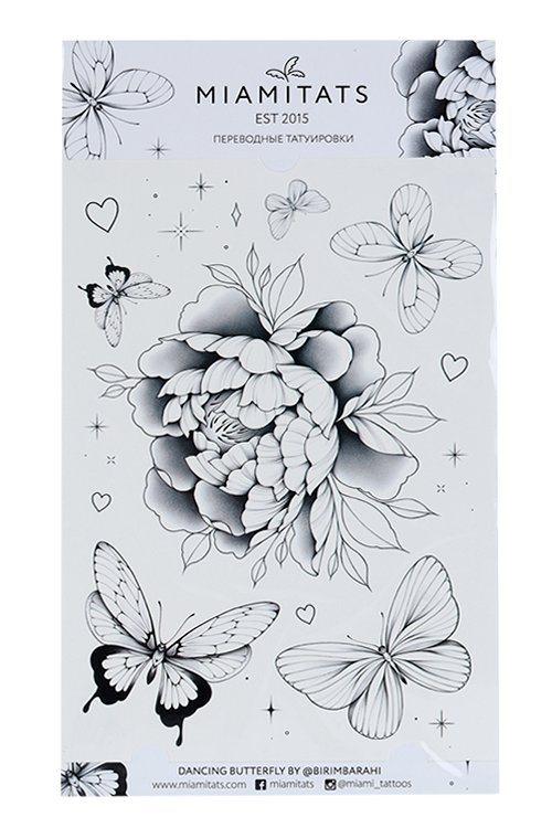 Тату переводные MIAMITATS Dancing butterfly by @birimbarahi (maxi) (7735)