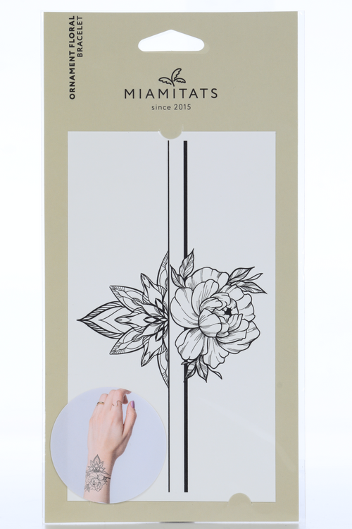 Тату-браслет переводной MIAMITATSOrnamental Floral Bracelet (0872)