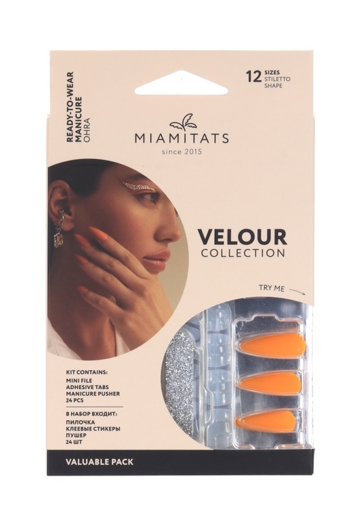Набор накладных ногтей MIAMITATS VELOUR (Stiletto) Ohra (2708)