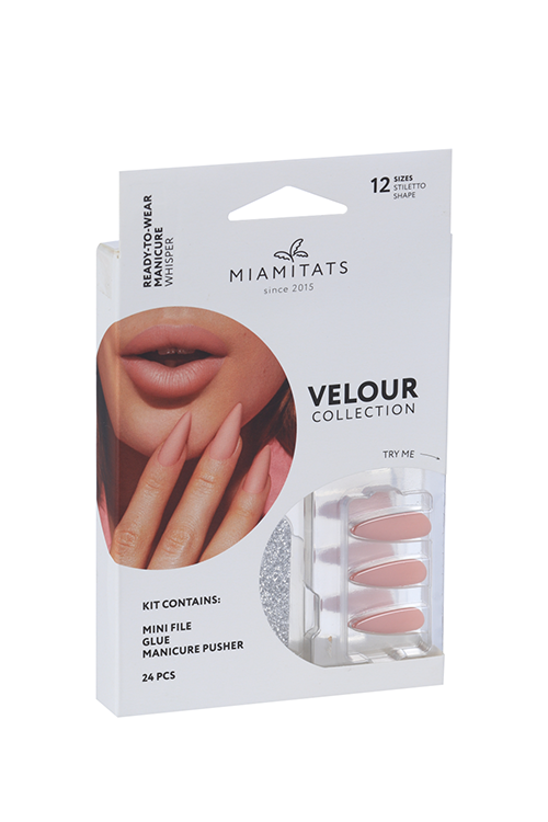 Набор накладных ногтей MIAMITATS VELOUR (Stiletto) Whisper (0131)