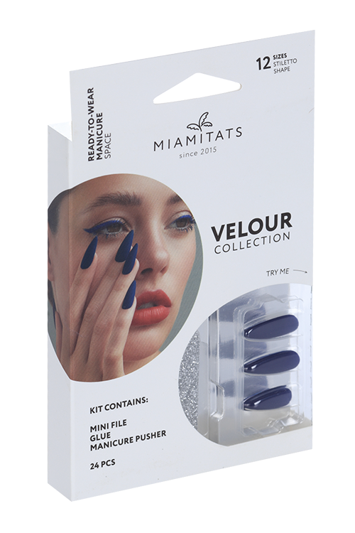 Набор накладных ногтей MIAMITATS VELOUR (Stiletto) Space (6622)