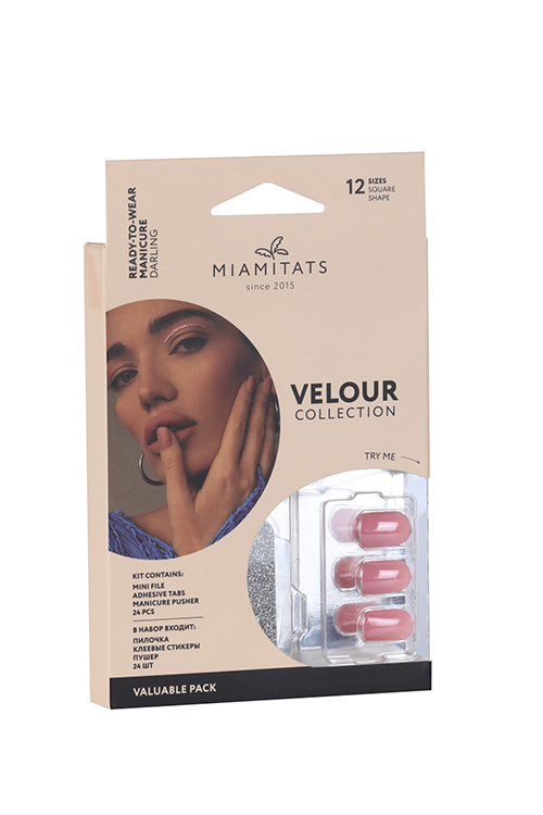 Набор накладных ногтей MIAMITATS VELOUR (Square) Darling (2739)