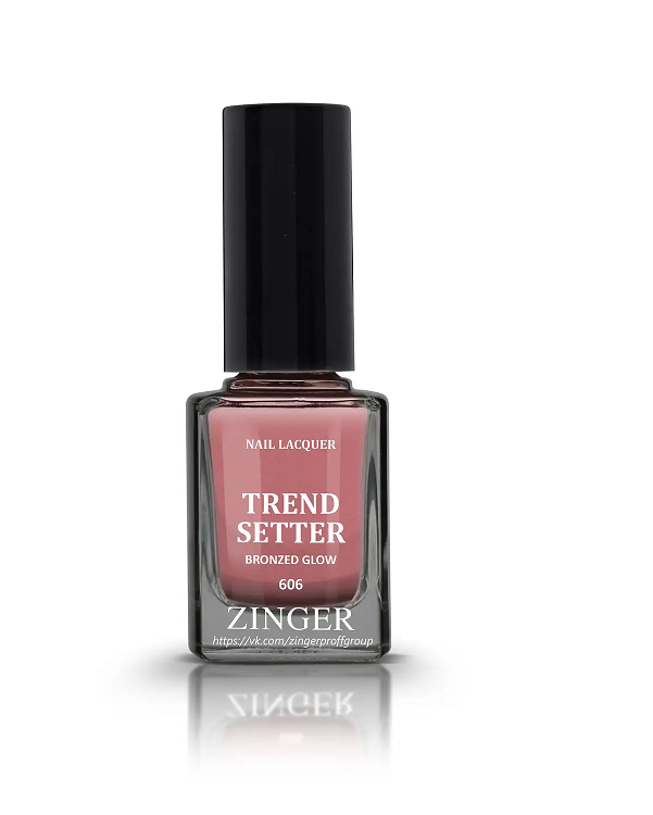 Лак ZINGER TRENDSETTER д/ногтей терракотовый с розовым 12 мл (606)
