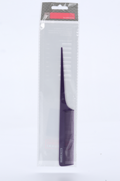 Расческа 20,5 см Dewal Beauty с пластиковым хвостиком фиолетовая DBFI6104