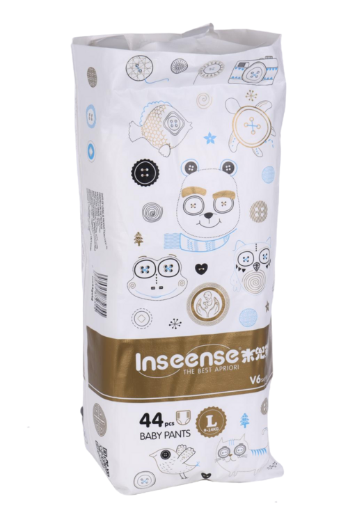 Трусики-подгузники Inseense V6 L (9-14кг), 44 шт, золот
