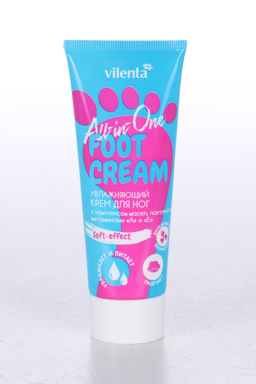 Крем д/ног Vilenta ALL-IN-ONE FOOT CREAM увлаж с компл масел/пантенол/вит, 75 мл