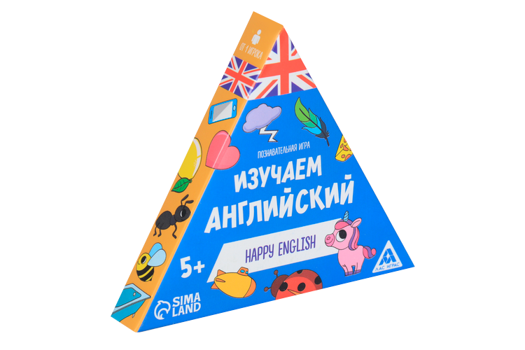 Познавательная игра ЛАС ИГРАС «Изучаем английский. Happy English», 36 карточек, 5+