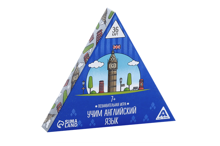 Познавательная игра ЛАС ИГРАС «Учим английский язык», 36 карт, 7+