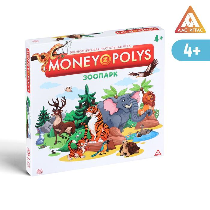 Экономическая игра ЛАС ИГРАС «MONEY POLYS. Зоопарк», 4+