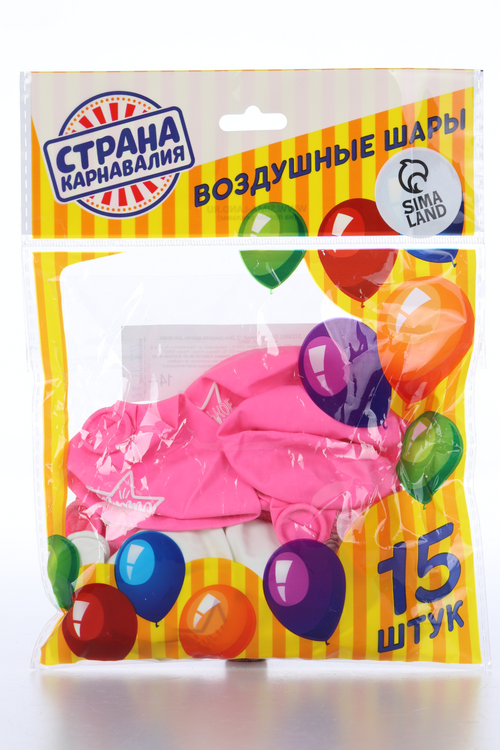 Шар латексный Страна Карнавалия 12 «День Рождения девочки», 15 шт