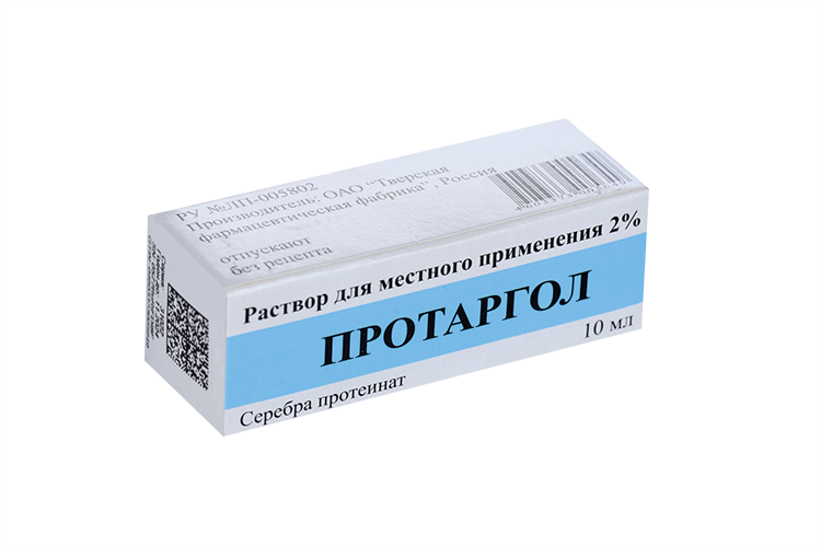 Протаргол 2%, 10 мл, раствор для местного применения