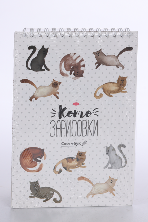 Скетчбук ArtFox «Кот» А5, 40 л, 100 г/м