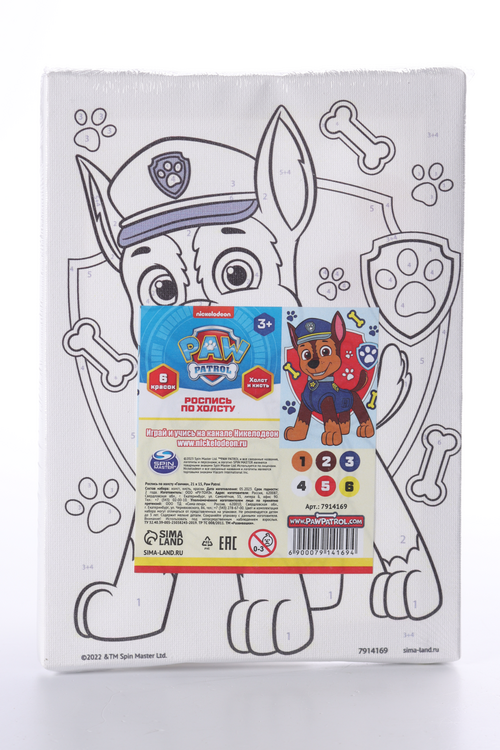 Роспись по холсту Paw Patrol 21х15 «Гончик»