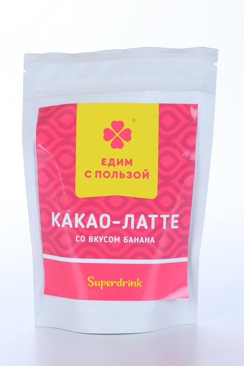 Какао-Латте Едим с пользой растворимый со вкусом Банана, 150 г