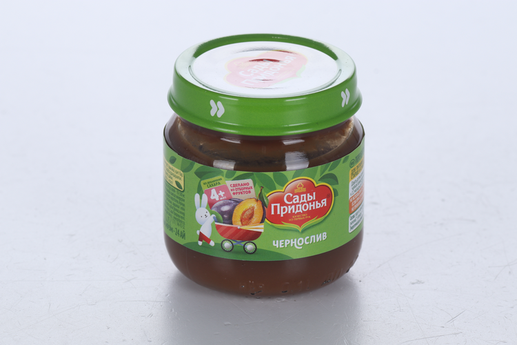 Пюре Сады Придонья чернослив, 80 г, (стекло)