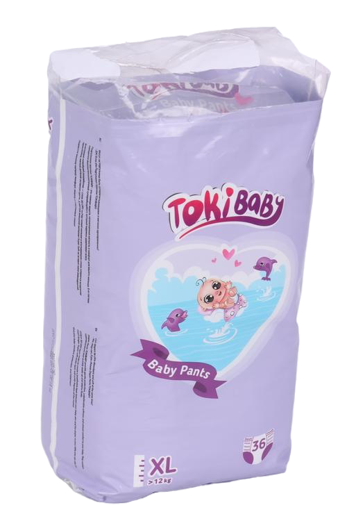 Подгузники-трусики TokiBaby дет XL (12+ кг), 36 шт