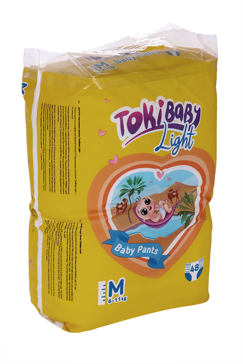 Подгузники-трусики TokiBaby Light дет M (6-11кг), 48 шт