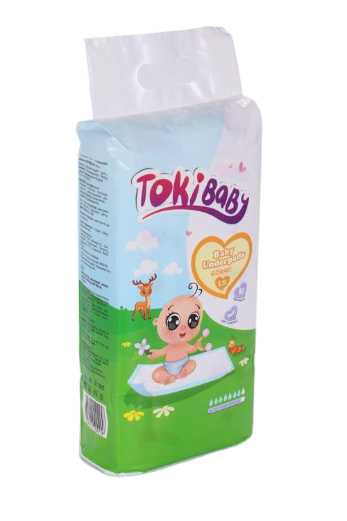 Пеленки TokiBaby впитывающие 60х40 см, 15 шт