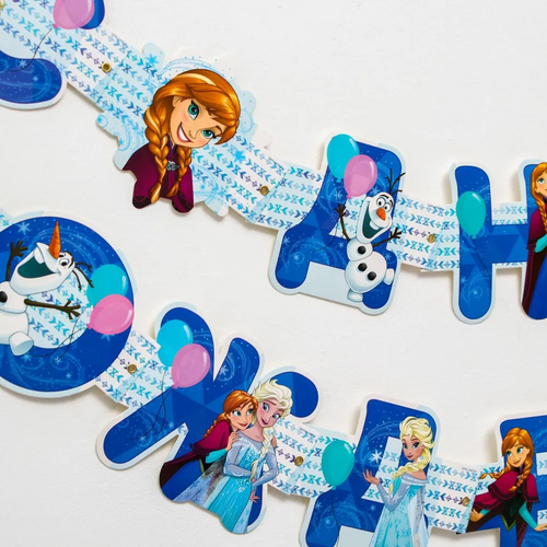 Гирлянда Disney на люверсах С Днем рождения! , 235 см, Холодное сердце
