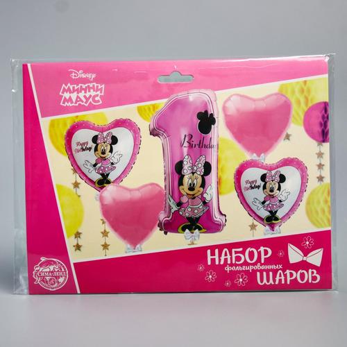 Набор Disney фольгированных шаров «Happy Birthday», Минни Маус