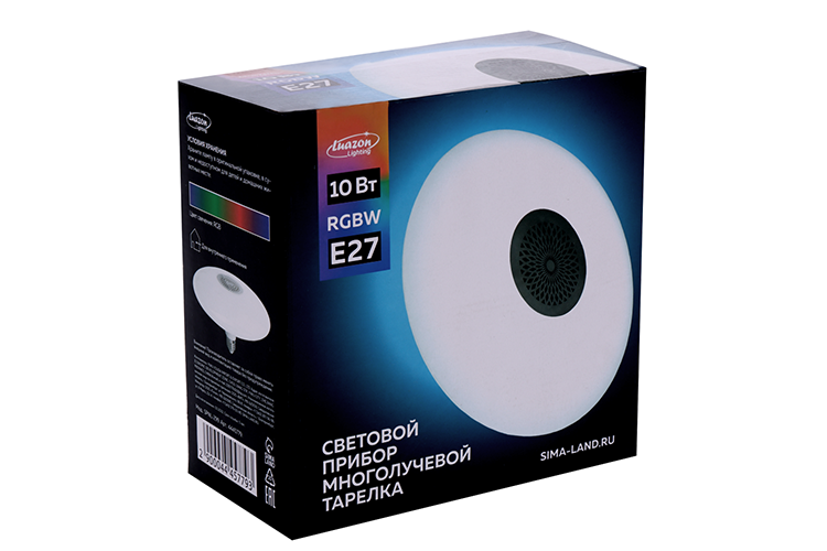 Световой прибор Luazon Lighting «Музыкальная тарелка» 23 см Е27 динамик пульт ДУ свечение RGBW