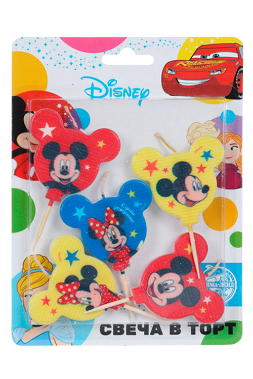 Свеча Disney в торт набор, Микки Маус и его друзья