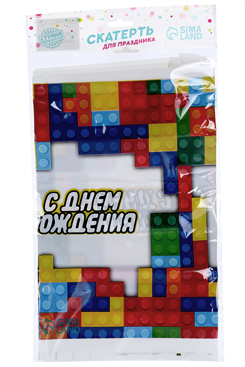 Скатерть Страна Карнавалия «С днем рождения», пазлы, 182х137 см