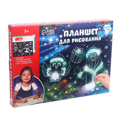 Планшет д/рисования Школа талантов Снегурочка и Дед Мороз, А4 в пакете