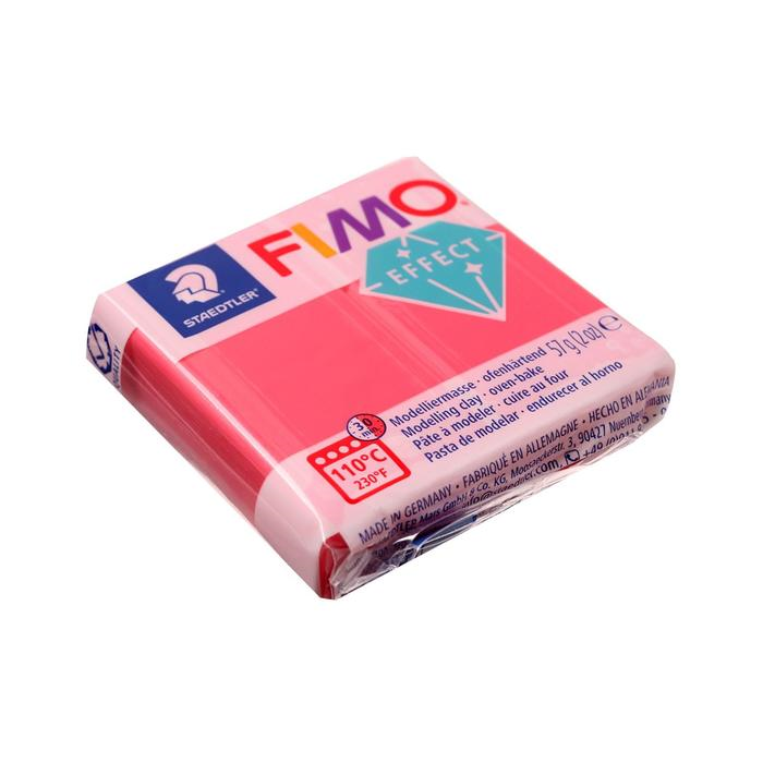 Пластика-полимерная глина FIMO effect 57 г полупрозрачный красный