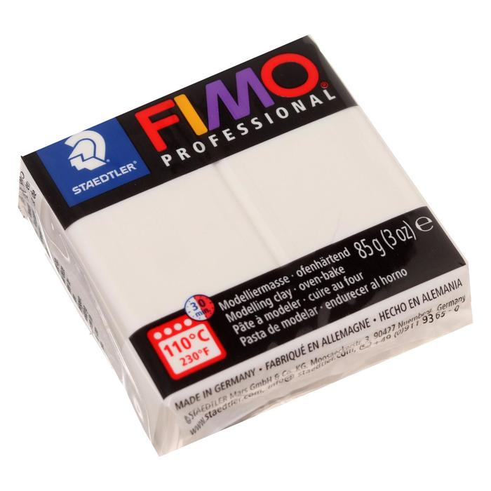 Пластика-полимерная глина FIMO professional 85 г белый