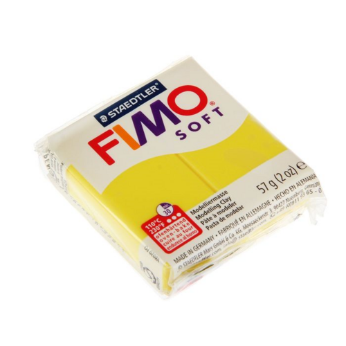 Пластика-полимерная глина FIMO soft 57 г лимонный