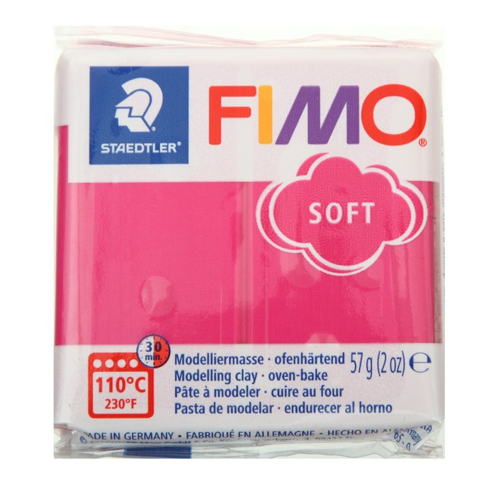 Паста д/лепки FIMO soft 57 г малиновый