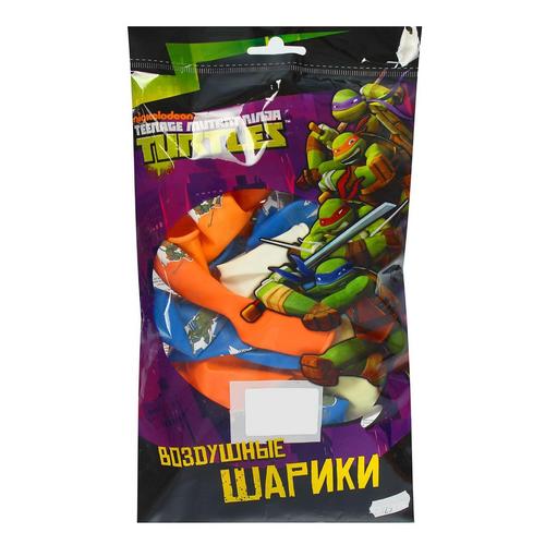 Шар BELBAL латексный «Черепашки-ниндзя», пастель, 2-сторонний рисунок, набор 25 шт, цвета микс