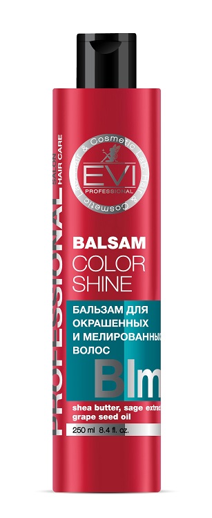 Бальзам-ополаскиватель EVI professional Интенсивный уход д/окраш/мелир волос, 250 мл