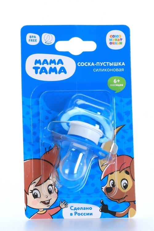 Соска-пустышка Мама Тама Матроскин анатом силик (с 6 мес), синий