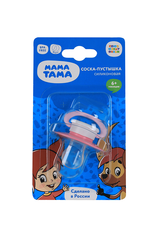 Соска-пустышка Мама Тама Вера анатом силик (с 6 мес), розовый