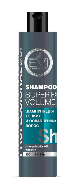 Шампунь EVI Professional Объем и сила д/тонких/ослабленных волос, 250 мл
